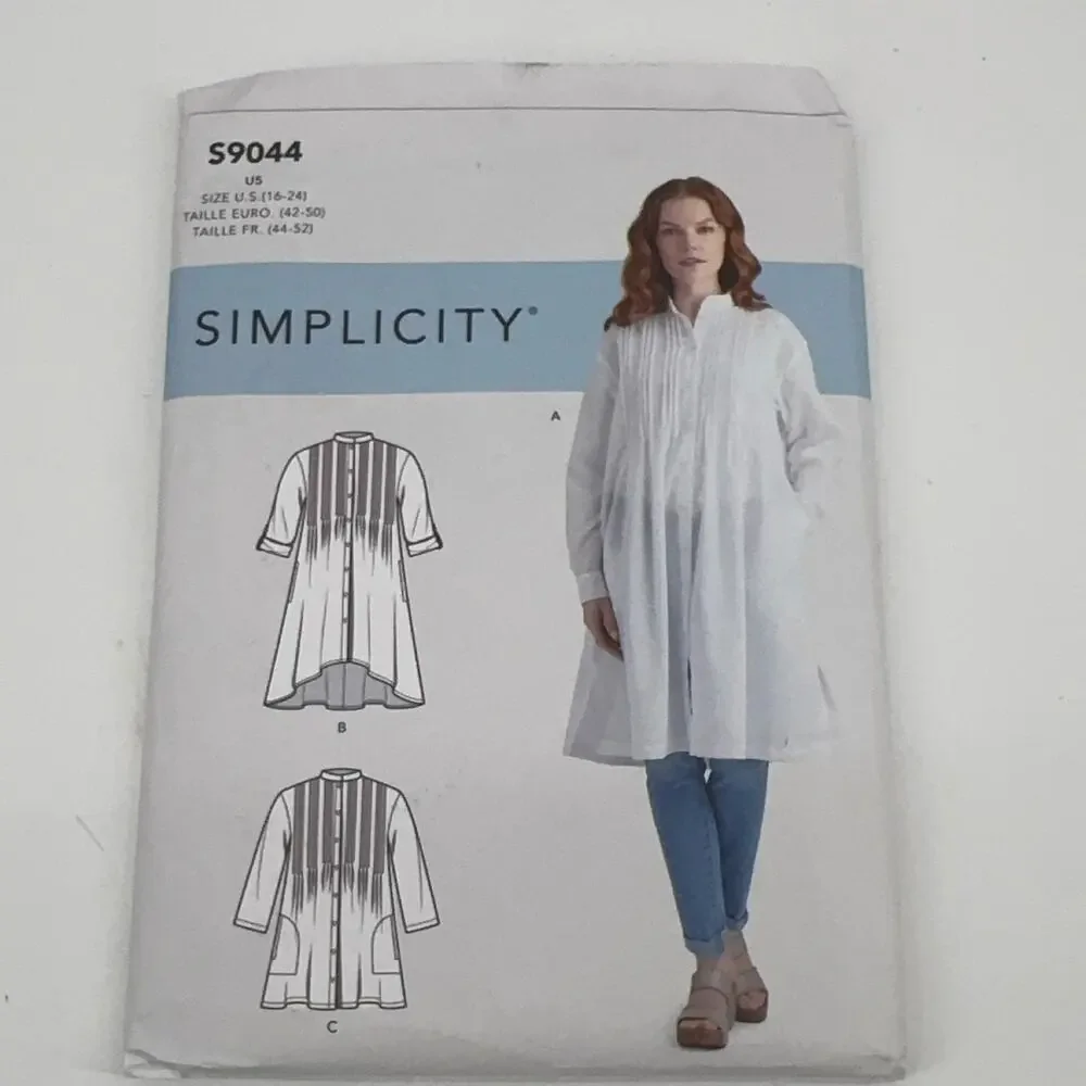 UNCUT Simplicity Misses' Tops with Tucks S9044 Sewing Pattern Size 16-24 Easy